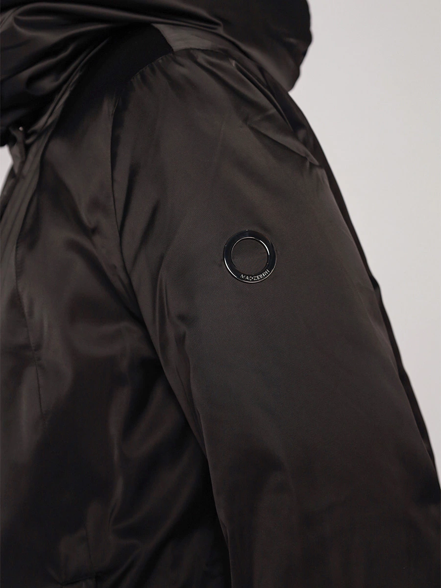 Пуховик двусторонний на натуральном пуху с капюшоном